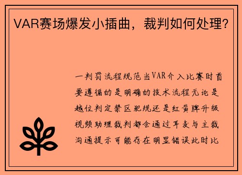 VAR赛场爆发小插曲，裁判如何处理？